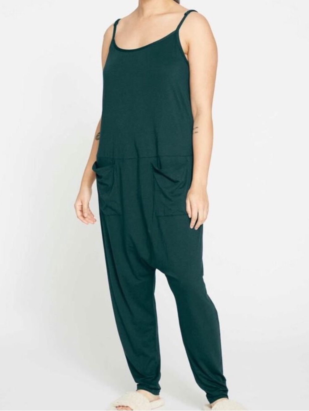 Universal Standard Ultimates Jackson Sleeveless Jumpsuit Deep Sea Loungewear M